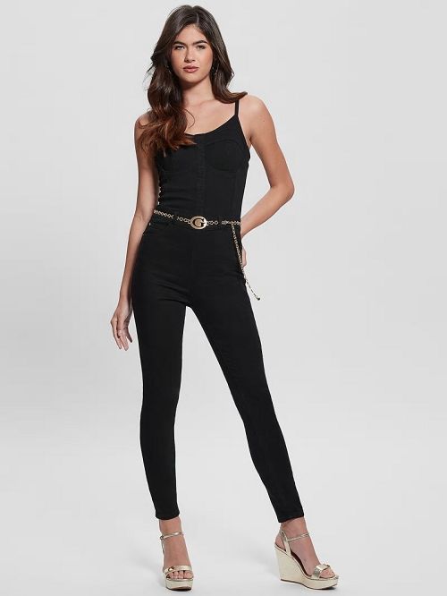 Guess G-Belt Denim Jumpsuit Geel | GUESS-SN26674