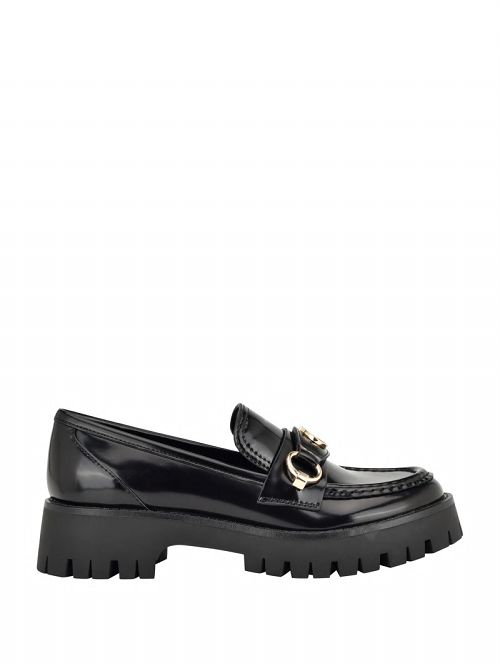 Guess G Logo Lug Sole Loafer Zwart | GUESS-SN29872