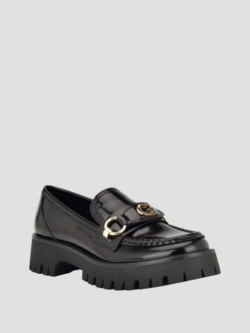 Guess G Logo Lug Sole Loafer Zwart | GUESS-SN29872