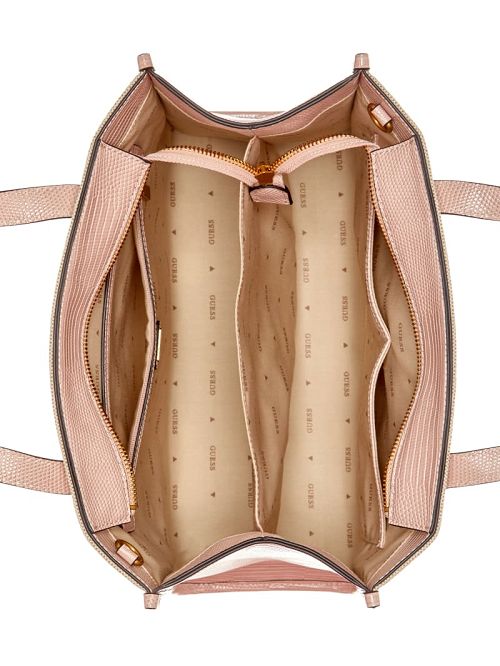 Guess G Status Snake-Embossed Tote Roze | GUESS-SN29427