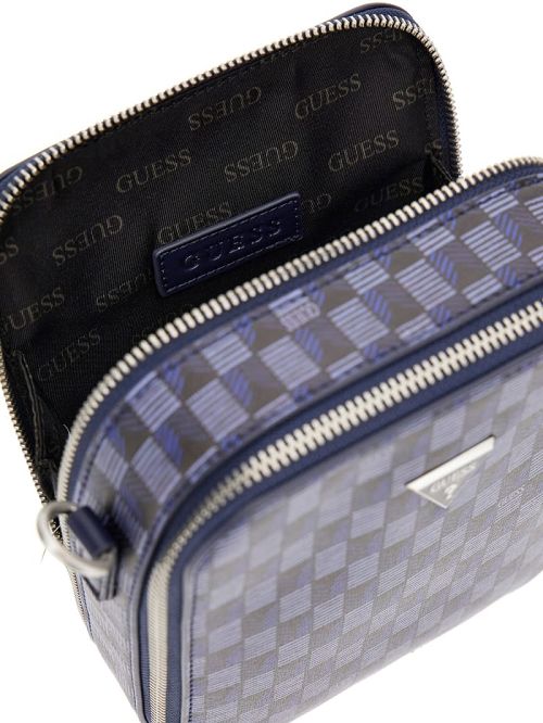 Guess G Wave Double Zip Crossbody Bag Blauw | GUESS-SN31723