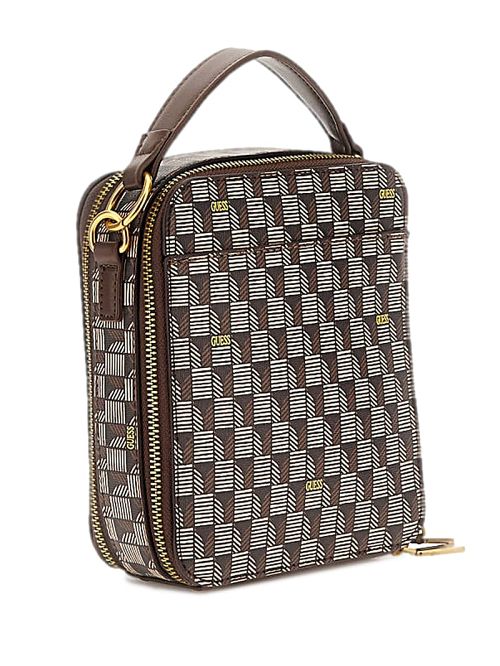 Guess G Wave Double Zip Crossbody Bag Bruin | GUESS-SN31718