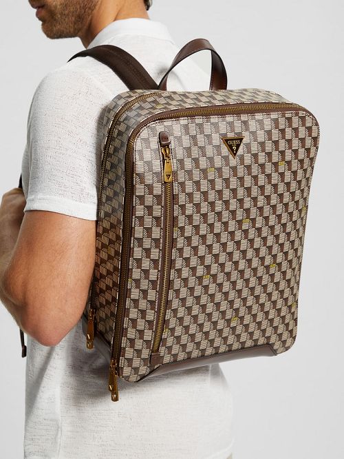 Guess G Wave Squared Backpack Bruin | GUESS-SN29483