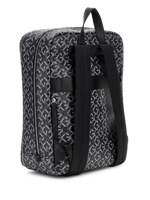 Guess G Woven Compact Squared Backpack Zwart | GUESS-SN29482