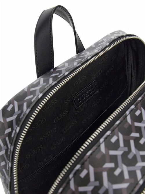 Guess G Woven Compact Squared Backpack Zwart | GUESS-SN29482