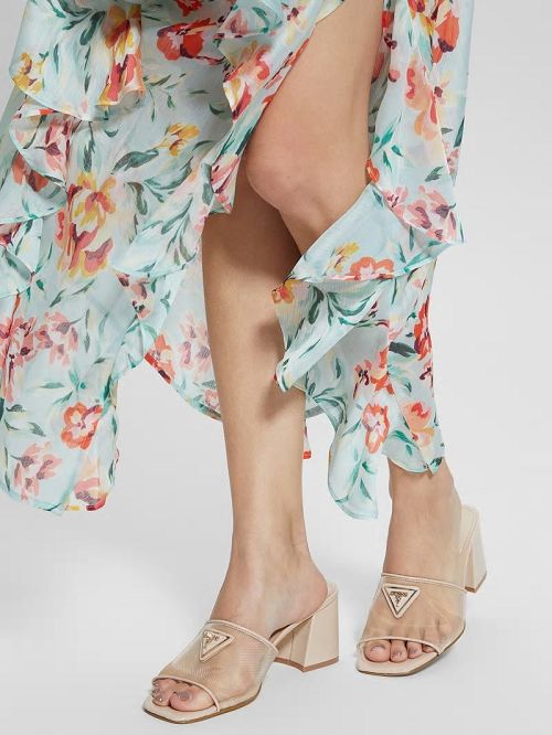 Guess Gables Mesh Mules Beige | GUESS-SN29754