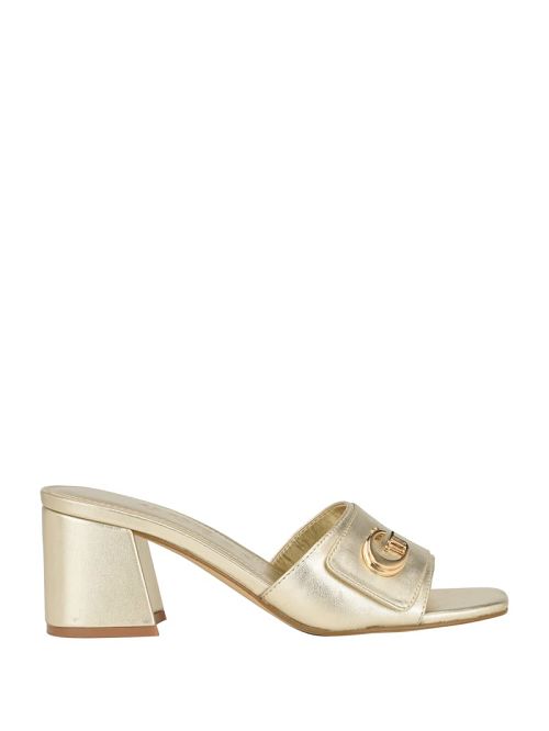 Guess Gallai Block Heel Mules Goud | GUESS-SN29721