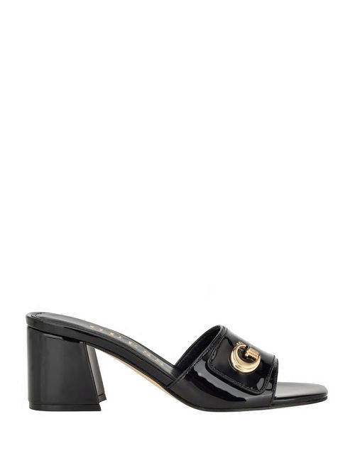 Guess Gallai Block Heel Mules Zwart | GUESS-SN29859
