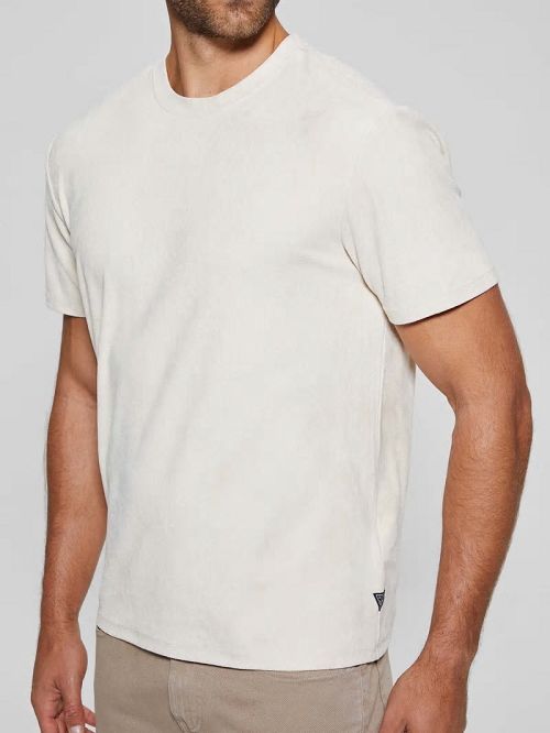 Guess Garrett Faux-Suede Tee Beige | GUESS-SN30699
