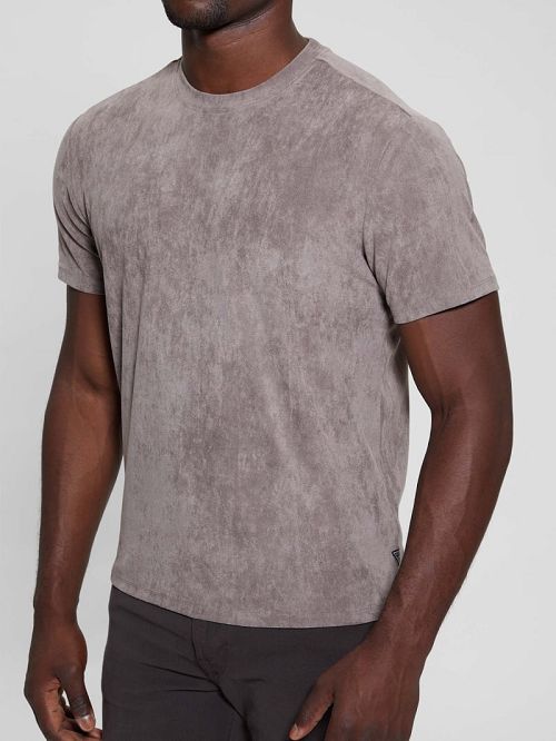 Guess Garrett Faux-Suede Tee Bruin | GUESS-SN30714