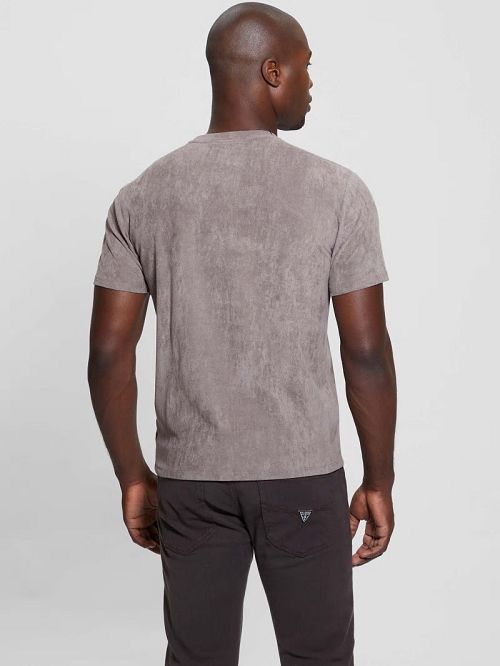 Guess Garrett Faux-Suede Tee Bruin | GUESS-SN30714