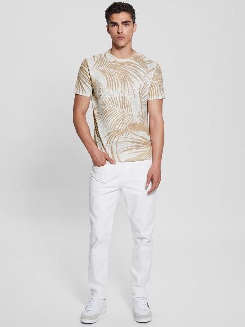 Guess Gauze Baja Palm Tee Beige | GUESS-SN30587