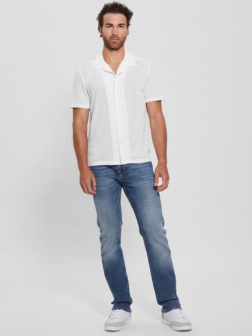 Guess Gauze Camp Shirt Wit | GUESS-SN31207