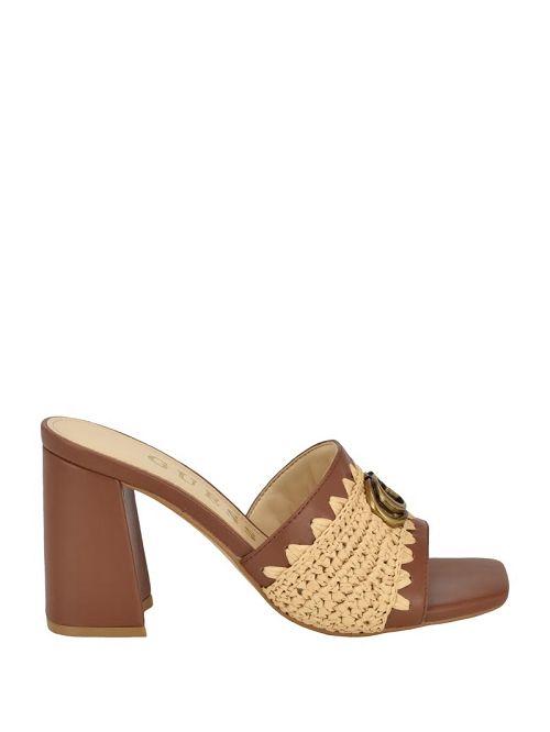 Guess Gellian Woven Mules Beige | GUESS-SN29786