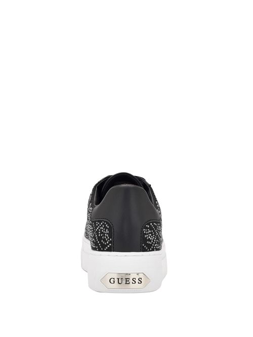 Guess Gelsen Rhinestone Logo Low-Top Sneakers Zwart | GUESS-SN29527