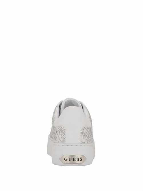 Guess Gelsen Rhinestone Logo Low-Top Sneakers Zilver | GUESS-SN29538