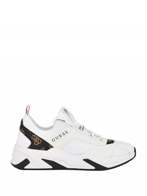 Guess Geniver Knit and Quattro G Sneakers Wit | GUESS-SN29494