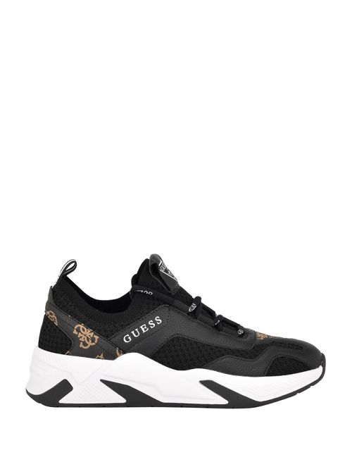 Guess Geniver Knit and Quattro G Sneakers Zwart | GUESS-SN29498