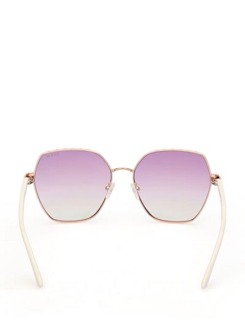 Guess Geometric Metal Sunglasses Roze | GUESS-SN30078
