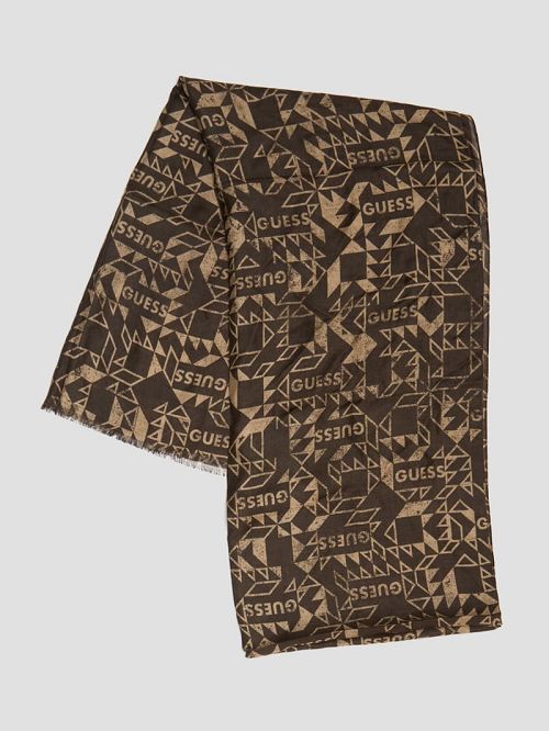 Guess Geometric Signature Scarf Multi | GUESS-SN31853