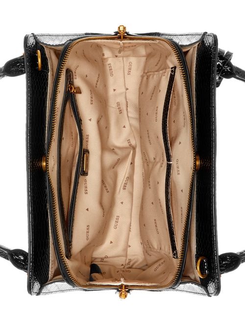 Guess Georgina Girlfriend Satchel Zwart | GUESS-SN29341