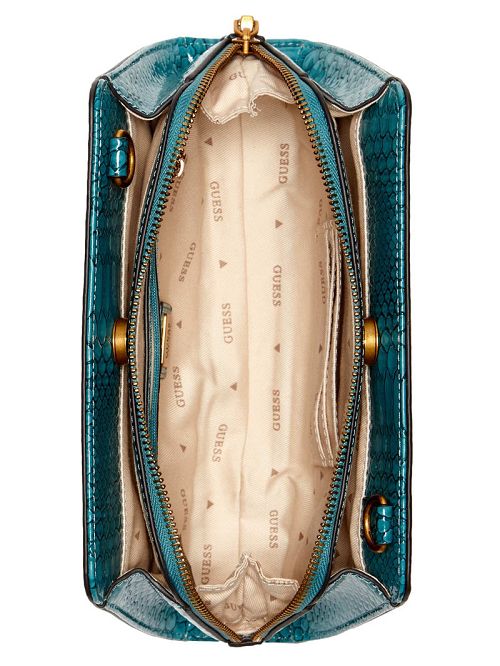 Guess Georgina Top-Zip Crossbody Blauw | GUESS-SN29154