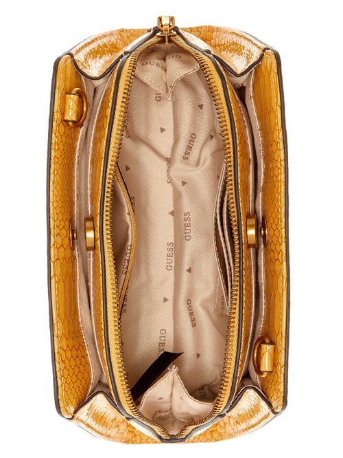 Guess Georgina Top-Zip Crossbody Geel | GUESS-SN28992