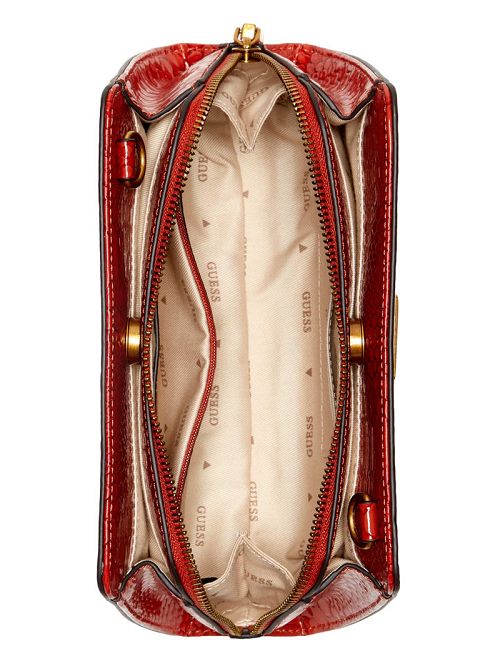 Guess Georgina Top-Zip Crossbody Oranje | GUESS-SN28681