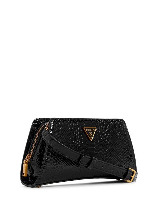 Guess Georgina Top-Zip Crossbody Zwart | GUESS-SN28967
