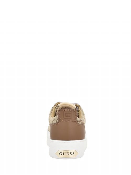 Guess Giaa Logo Print Low-Top Sneakers Bruin | GUESS-SN29506