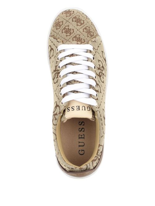 Guess Giaa Logo Print Low-Top Sneakers Bruin | GUESS-SN29506