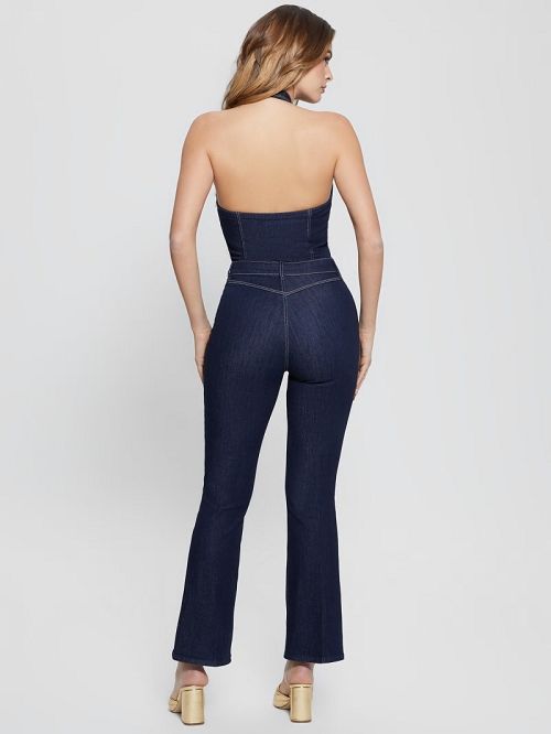 Guess Giada Flare Jumpsuit Blauw | GUESS-SN27002