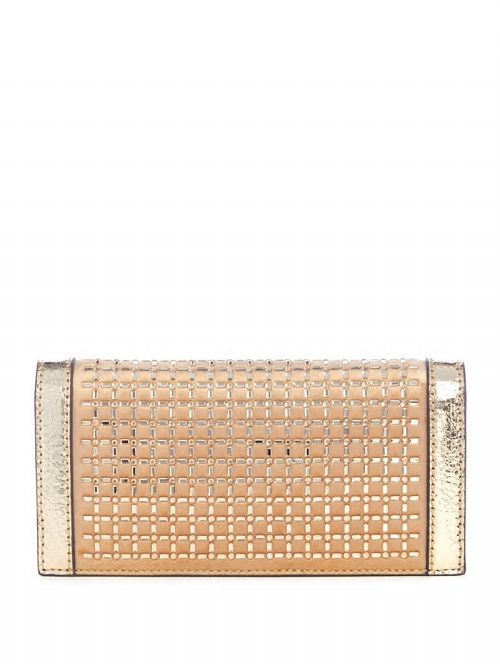 Guess Gilded Glamour Mini Crossbody Clutch Goud | GUESS-SN28777