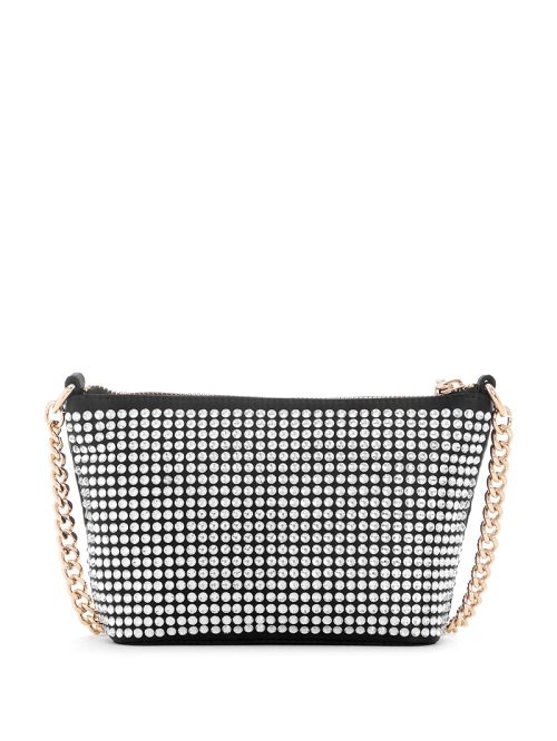 Guess Gilded Glamour Mini Top-Zip Bucket Bag Zwart | GUESS-SN29106