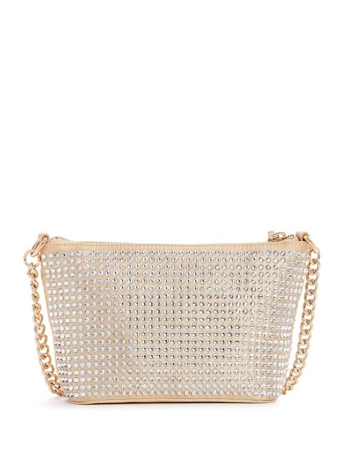 Guess Gilded Glamour Mini Top-Zip Bucket Bag Goud | GUESS-SN29129