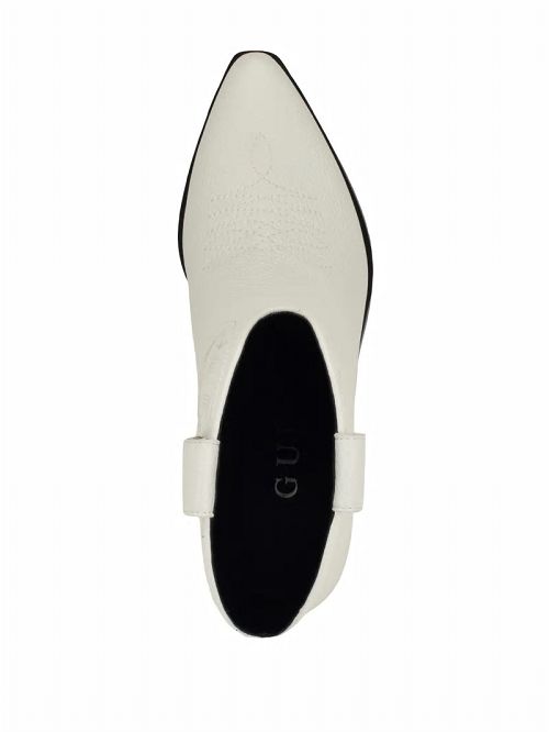 Guess Ginette Cowboy Ankle Booties Wit | GUESS-SN29900