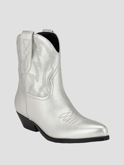 Guess Ginette Cowboy Ankle Booties Zilver | GUESS-SN29904