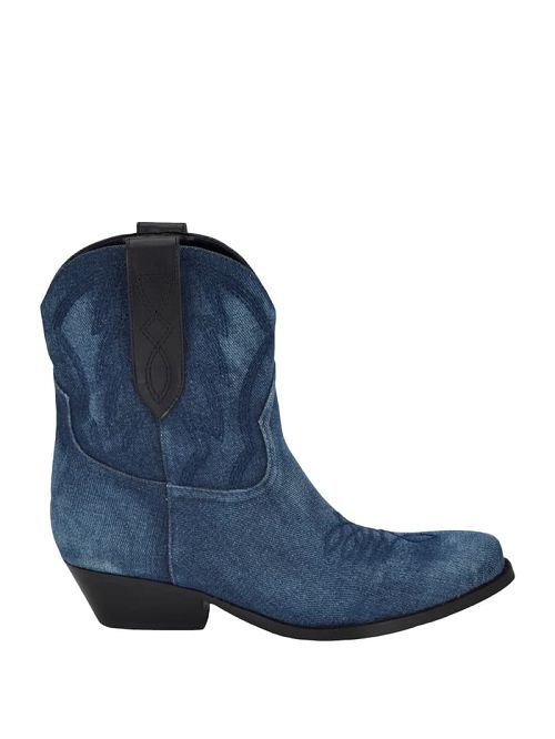 Guess Ginette Denim Cowboy Ankle Booties Blauw | GUESS-SN29910