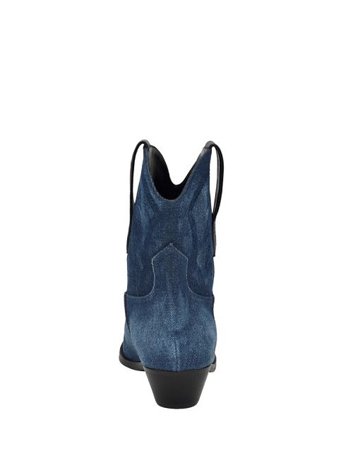 Guess Ginette Denim Cowboy Ankle Booties Blauw | GUESS-SN29910