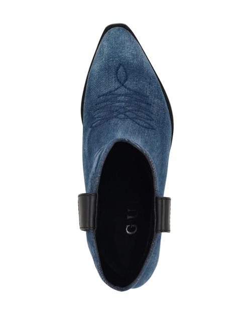 Guess Ginette Denim Cowboy Ankle Booties Blauw | GUESS-SN29910