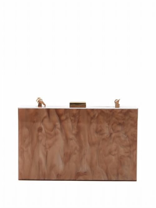 Guess Ginger Checkered Lucite Clutch Oranje | GUESS-SN28812