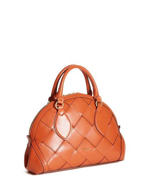 Guess Giorgia Leather Dome Bag Oranje | GUESS-SN29373