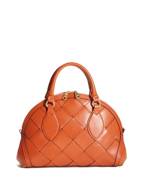 Guess Giorgia Leather Dome Bag Oranje | GUESS-SN29373