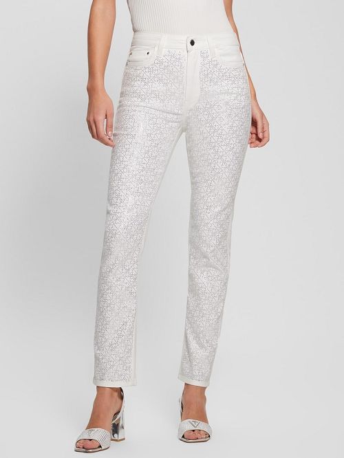 Guess Girly Satin Pants Wit | GUESS-SN28192