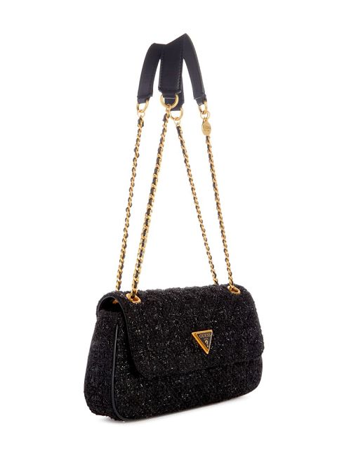 Guess Giully Convertible Crossbody Zwart | GUESS-SN28983