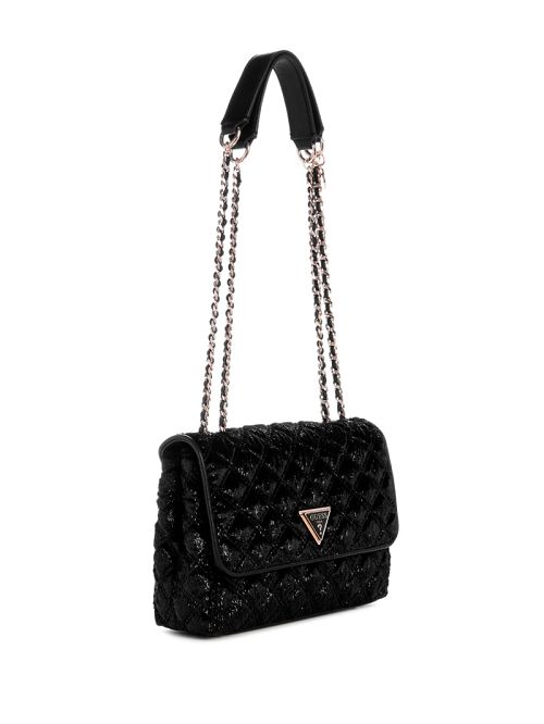 Guess Giully Convertible Crossbody Zwart | GUESS-SN29193