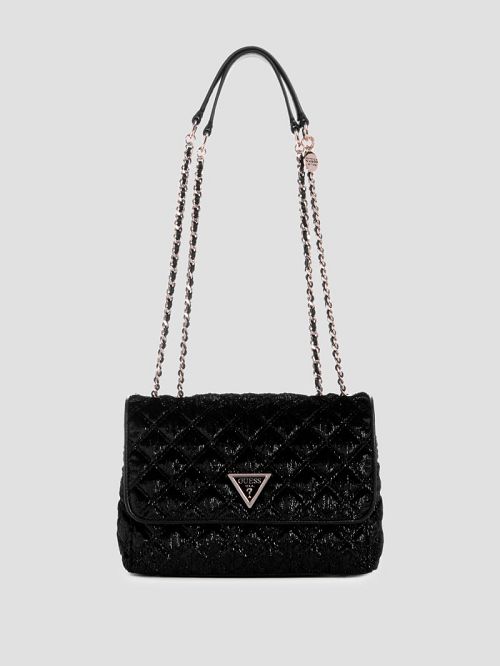 Guess Giully Convertible Crossbody Zwart | GUESS-SN29193