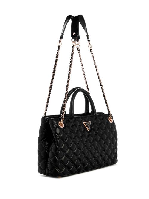 Guess Giully Girlfriend Shoulder Satchel Zwart | GUESS-SN29196