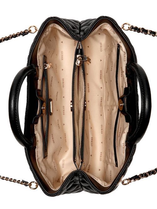 Guess Giully Girlfriend Shoulder Satchel Zwart | GUESS-SN29196