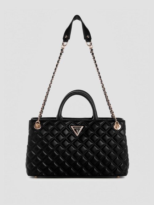 Guess Giully Girlfriend Shoulder Satchel Zwart | GUESS-SN29196